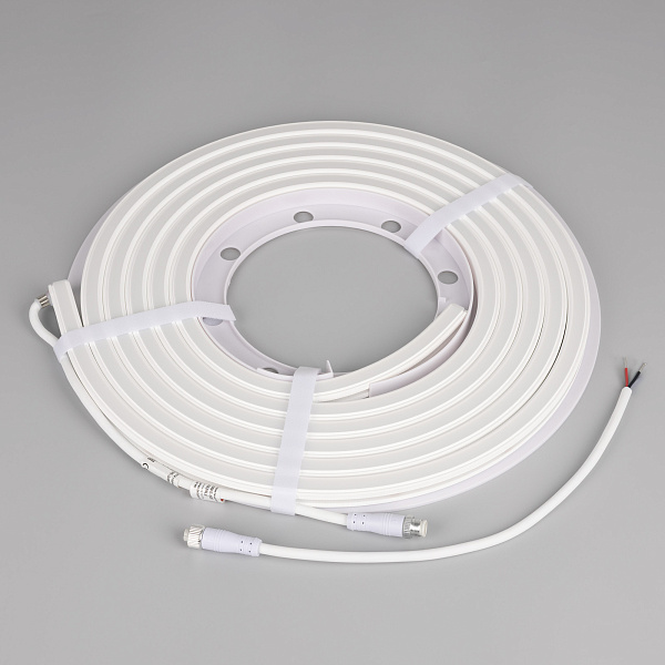Светодиодная лента герметичная WAVE-SIDE-DOUBLE-A120-16x15mm 24V Warm3000 (15 W/m, IP67, 5m, wire x1) (Arlight, Вывод боковой, 5 лет)