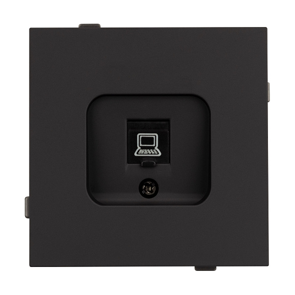 Механизм компьютерной розетки SCT-TENDO-MPC1-SFPL-BK (RJ-45, CAT6) (Arlight, Матовый черный) Lednikoff