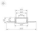 Профиль FANTOM-W20-H10-2000 ANOD (Arlight, Алюминий) Lednikoff