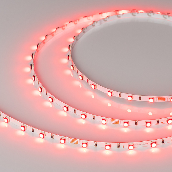 Светодиодная лента MINI-F60-5mm 24V RGB (6 W/m, IP20, 3535, 5m) (Arlight, узкая) Lednikoff