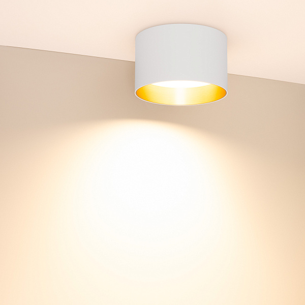 Светильник SP-BISCOTTO-R140-15W Warm3300-MIX (WH-GD, 80 deg, 230V) (Arlight, IP54 Металл, 5 лет) Lednikoff