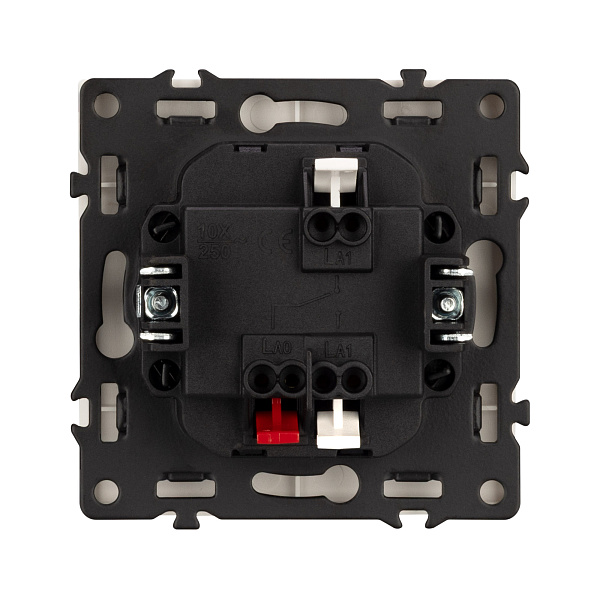 Механизм выключателя одноклавишный проходной SWT-NOBE-MKP1-SFPL-WH (230V, 10A) (Arlight, Белый кварц) Lednikoff