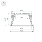Профиль KLUS-POWER-RW70F-2000 ANOD (Arlight, Алюминий) Lednikoff