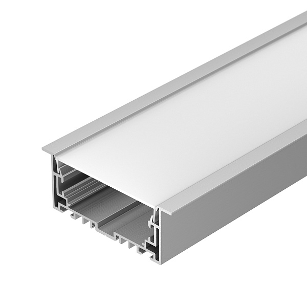 Профиль с экраном S2-LINIA94-F-2500 ANOD+OPAL (Arlight, Алюминий) Lednikoff