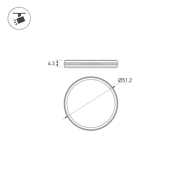 Фильтр LGD-ARTIFACT-UV-LENS-R49 (WH) (Arlight, Металл) Lednikoff