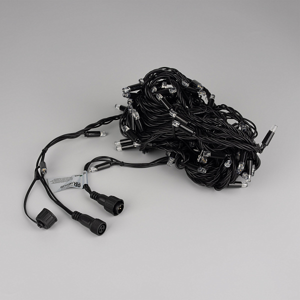 Светодиодная гирлянда ARD-STRING-CLASSIC-10000-BLACK-100LED-LIVE RGB (230V, 7W) (Ardecoled, IP65) Lednikoff