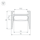 Профиль MIC-H-COMFY-2000 ANOD BLACK (Arlight, Алюминий) Lednikoff
