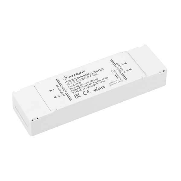 Ограничитель пускового тока SPV-ICL-230008 AC/AC (100-240V, 8A) (Arlight, IP20 Пластик, 5 лет) Lednikoff