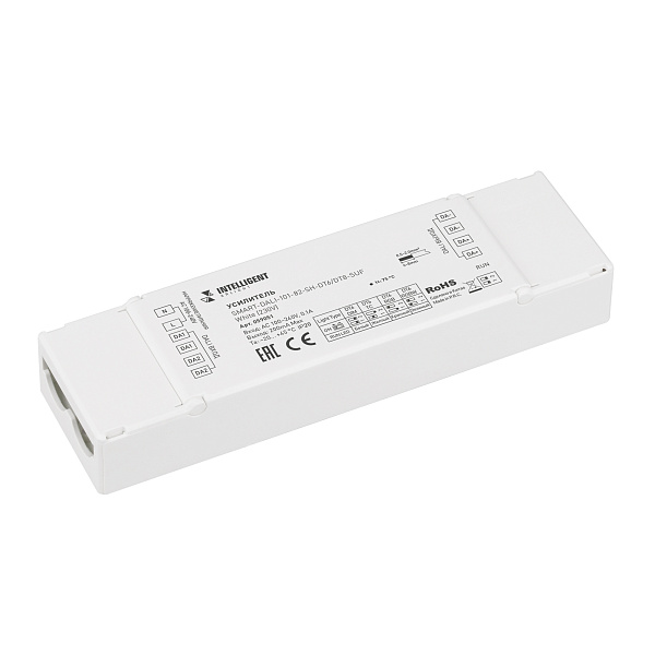 INTELLIGENT ARLIGHT Усилитель SMART-DALI-101-82-SH-DT6/DT8-SUF White (230V) (IARL, IP20 Пластик, 5 лет) Lednikoff