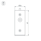 Заглушка ROUND-D36-360 BLACK с отверстием (Arlight, Металл) Lednikoff