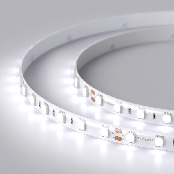 Светодиодная лента RTW 2-5000SE 24V Cool 2x (5060, 300 LED, LUX) (Arlight, 14.4 Вт/м, IP65) Lednikoff