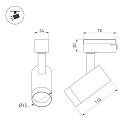 Светильник LGD-SPOT-2TR-R45-7W Warm3000 (GD, 24 deg, 230V) (Arlight, IP20 Металл, 3 года) Lednikoff