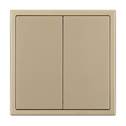 Механизм выключателя двухклавишный перекрёстный SWT-NOBE-MKX2-SFPL-GD (230V, 10A) (Arlight, Золотой песок)