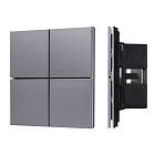 INTELLIGENT ARLIGHT Кнопочная панель KNX-304-23-IN Grey (BUS, Frameless) (IARL, IP20 Металл, 2 года) Lednikoff
