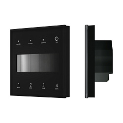 INTELLIGENT ARLIGHT Сенсорная панель SMART-DALI-301-11-4G-3SC-DT6 Черная (230V, встраиваемая, 2.4G) (IARL, IP20 Пластик, 5 лет)