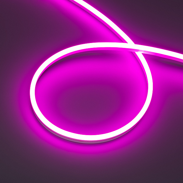 Светодиодная лента герметичная HALO-SIDE-A168-6x13mm 24V Pink (10 W/m, IP67, 2835, 5m) (Arlight, Силикон)