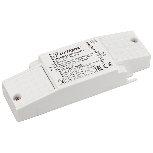 Блок питания ARJ-15-PFC-TRIAC-A (14W, 500-700mA) (Arlight, IP20 Пластик, 5 лет) Lednikoff