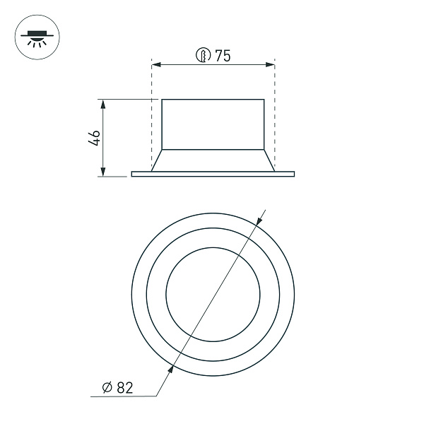 Светильник MS-BREEZE-BUILT-R82-9W Day4000 (WH, 85 deg, 230V) (Arlight, IP20 Металл, 3 года) Lednikoff