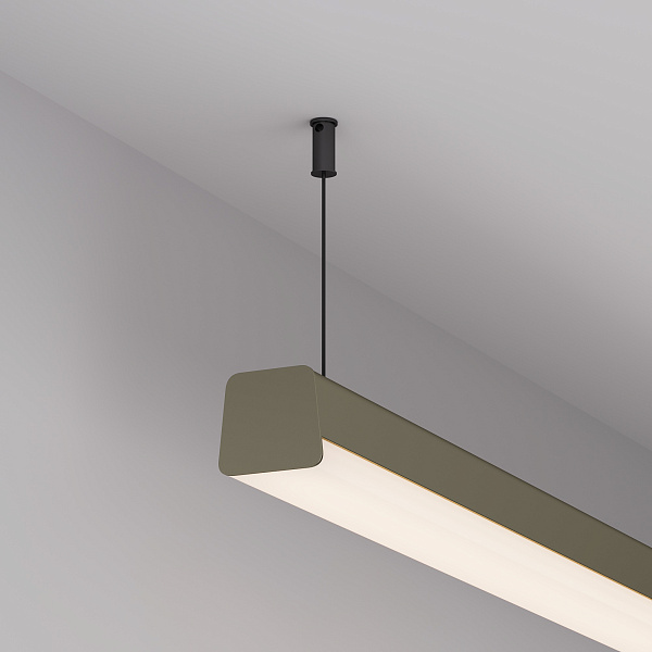 Профиль с экраном LINE-D-3734-2000 TETRA OLIVE GREY+OPAL  (Arlight, Алюминий) Lednikoff