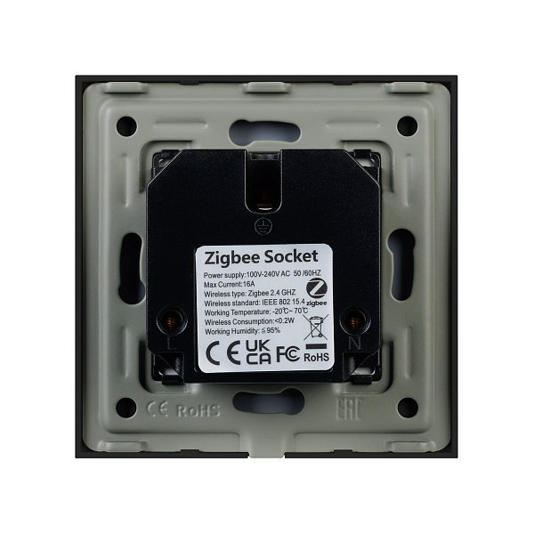 Розетка электрическая с Zigbee управлением SCT-OMALI-EUZB1-PL-BK (240V, 16A, Zigbee) (Arlight, -) Lednikoff