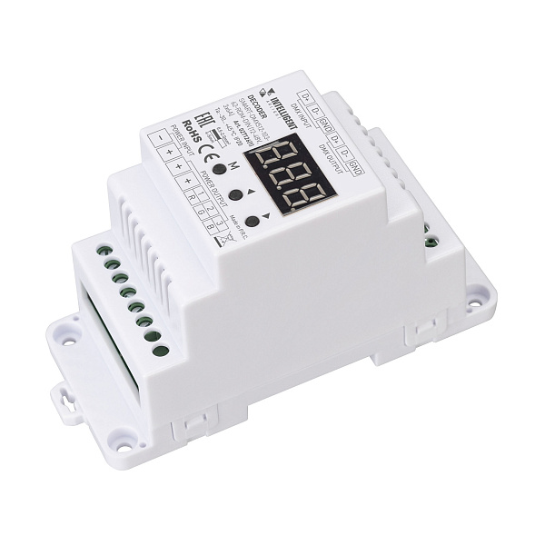 INTELLIGENT ARLIGHT Декодер SMART-DMX512-103-62-RDM-DIN (12-48V, 3x6A) (IARL, IP20 Пластик, 5 лет) Lednikoff