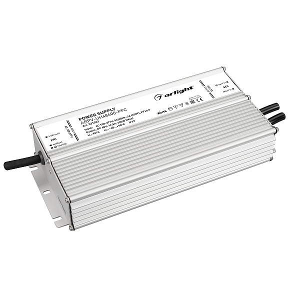 Блок питания ARPV-UH48600-PFC (48V, 12.5A, 600W) (Arlight, IP67 Металл, 7 лет) Lednikoff