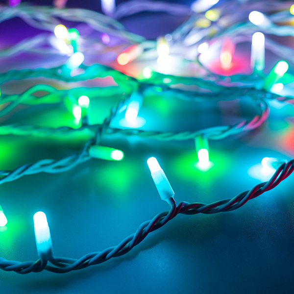 Светодиодная гирлянда ARD-STRING-PRO-10000-WHITE-100LED-MILK-LIVE RGB-DMX (24V, 10W) (Ardecoled, IP65) Lednikoff
