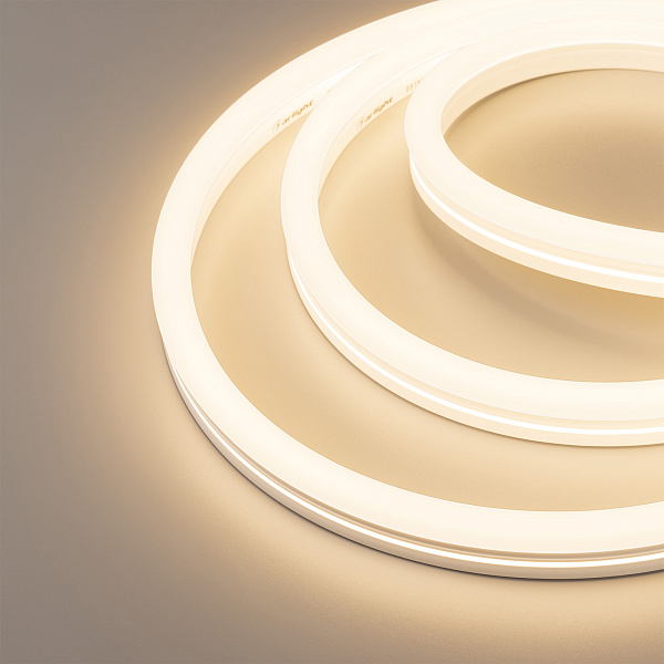 Светодиодная лента герметичная MOONLIGHT-SIDE-X336-12x24mm 230V Warm3000 (11 W/m, IP65, 50m, wire x1) (Arlight, Грибовидная форма)