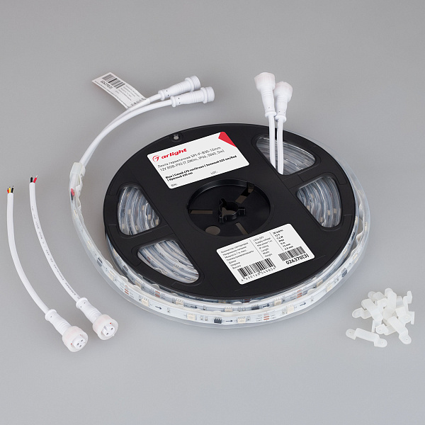 Светодиодная лента герметичная SPI-P-B30-12mm 12V RGB-PX3 (7.2W/m, IP66, 5060, 5m) (Arlight, бегущий огонь) Lednikoff