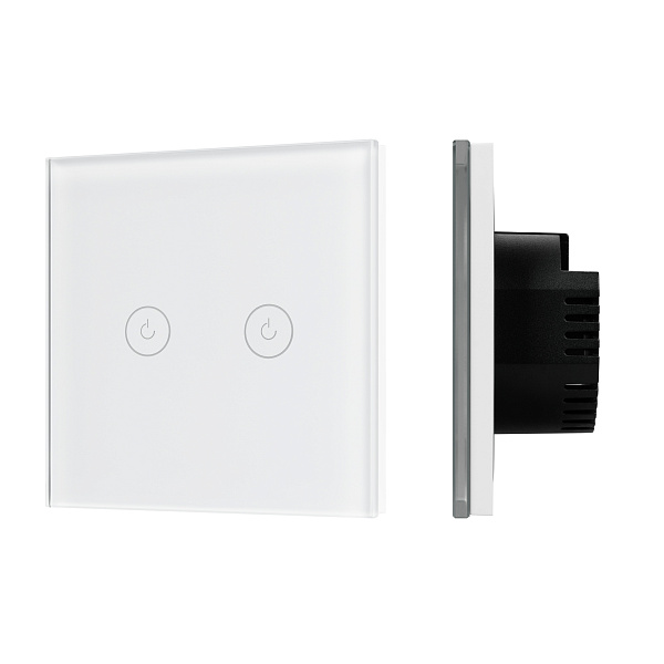 Выключатель сенсорный SWT-OMALI-S02-ZB-WH (250V, 10A, Zigbee) (Arlight, Стекло) Lednikoff