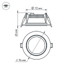 Светодиодная панель LT-R96WH 6W Day White 120deg (Arlight, IP40 Металл, 3 года) Lednikoff