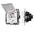 Механизм розетки влагозащищённый SCT-MCP-PL-WH-V (250V, 16A) (Arlight, -) Lednikoff