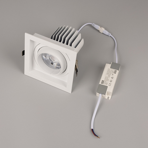 Светильник MS-VORTEX-BUILT-S140x140-30W Warm3000 (WH-WH, 17 deg, 230V) (Arlight, IP20 Металл, 5 лет) Lednikoff