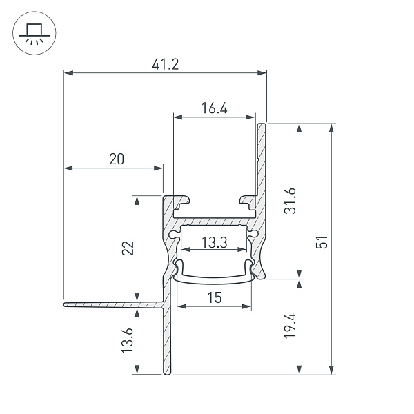 Профиль СEIL-S14-SHADOW-T-2000 BLACK (Arlight, Алюминий) Lednikoff