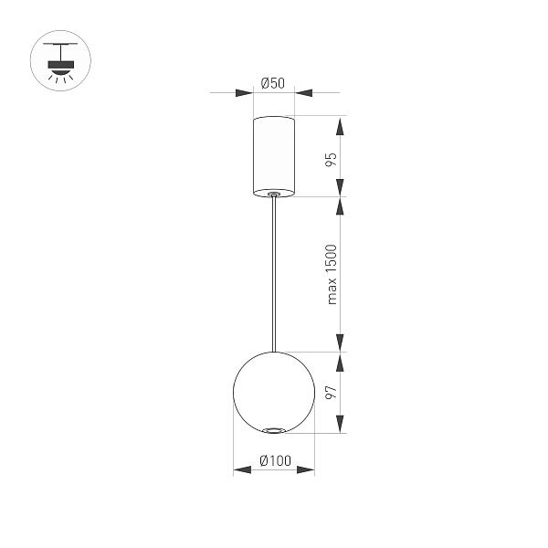 Светильник SP-ELEMENTA-ORB-R100-9W Warm3000 (WH, 39 deg, 230V) (Arlight, IP40 Металл, 3 года) Lednikoff