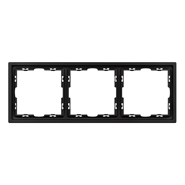 Рамка пластиковая FRM-NOBE-SFPL-3-BK (Arlight, Черный оникс) Lednikoff