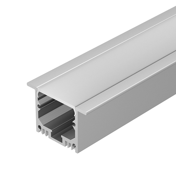 Профиль с экраном SL-LINIA49-F-2500 ANOD+OPAL (Arlight, Алюминий) Lednikoff