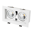 Светильник CL-KARDAN-S180x102-2x9W Day (WH, 38 deg) (Arlight, IP20 Металл, 3 года) Lednikoff