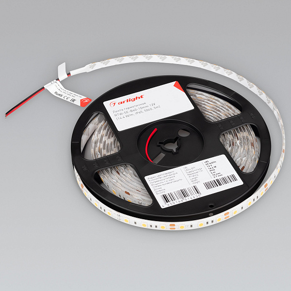 Светодиодная лента RTW 2-5000SE 12V Cool 2x (5060, 300 LED, LUX) (Arlight, 14.4 Вт/м, IP65) Lednikoff