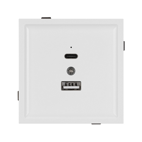 Механизм USB розетки SCT-TENDO-MUAC-PL-WH (5V, 3A, QC3) (Arlight, Белый) Lednikoff