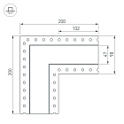 Угол SL-LINIA45-FANTOM (Arlight, Металл) Lednikoff