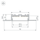 Профиль KLUS-POWER-W50H16-F-HIDE-2000 (Arlight, Алюминий) Lednikoff