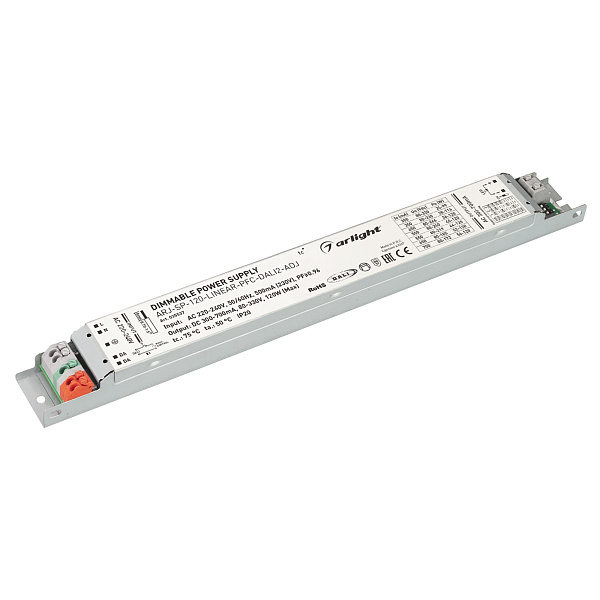 Блок питания ARJ-SP-120-LINEAR-PFC-DALI2-ADJ (120W, 80-330V, 0.3-0.7A) (Arlight, IP20 Металл, 5 лет) Lednikoff