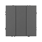 ARL NOBE Выключатель 3 кл софт-тач серый базальт SWT-MK03-SFPL-GR (250V, 10A) (Arlight, -) Lednikoff
