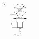 Светильник KT-AQUA-R85-7W Warm3000 (SL, 25 deg, 12V) (Arlight, IP68 Металл, 3 года) Lednikoff