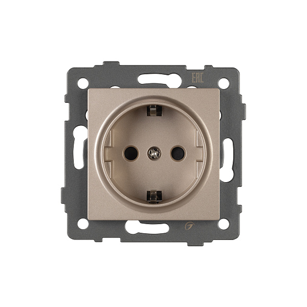 Механизм электрической розетки SCT-MEU1-PL-GD-V (250V, 16A) (Arlight, -) Lednikoff