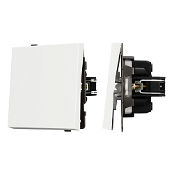 Механизм выключателя одноклавишный проходной SWT-TENDO-MKP1-SFPL-WH (230V, 10A) (Arlight, Матовый белый)