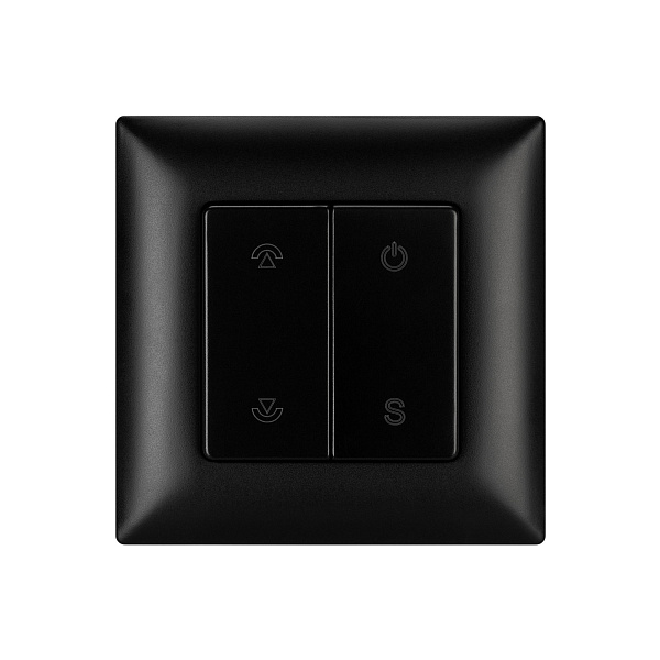 INTELLIGENT ARLIGHT Кнопочная панель SMART-RF-801-22-1G-DIM-SUF Black (3V, 2.4G) (IARL, IP20 Пластик, 5 лет) Lednikoff