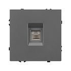 ARL NOBE Розетка компьютерная софт-тач серый базальт SCT-MPC1-SFPL-GR (RJ-45, CAT6) (Arlight, -) Lednikoff