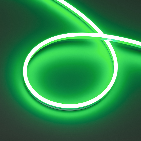 Светодиодная лента герметичная HALO-SIDE-A168-6x13mm 24V Green (10 W/m, IP67, 2835, 5m) (Arlight, Силикон)